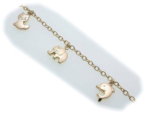 Damen armband 5cm 333 gold - damen, 19,5cm