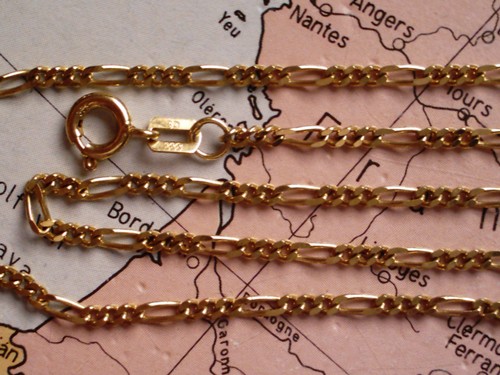 Armband gold 333 figaro länge - gold,
