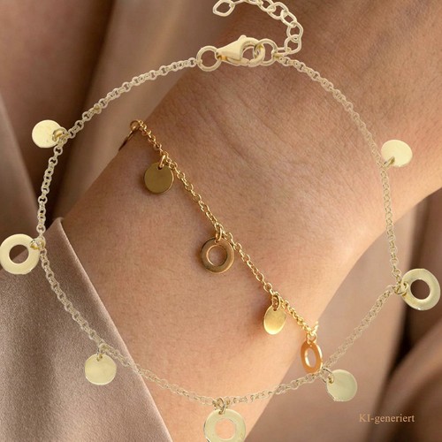 Zartes bettelarmband echt gold - echt,