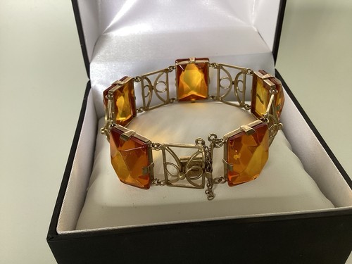 Armband 333 gold mit - 333, bernstein