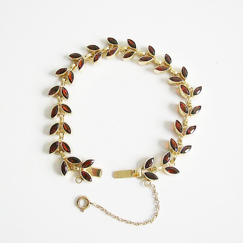 Armband gold 333er granat kt - armband,